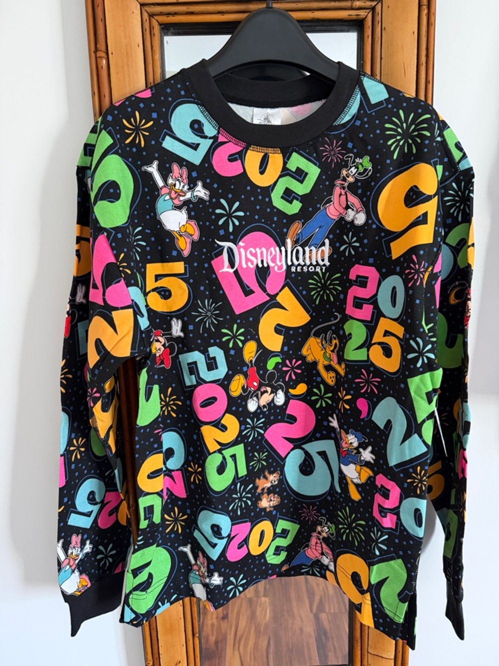 🏷️ New with tags Disneyland celebration embroidered sweatshirt black XS